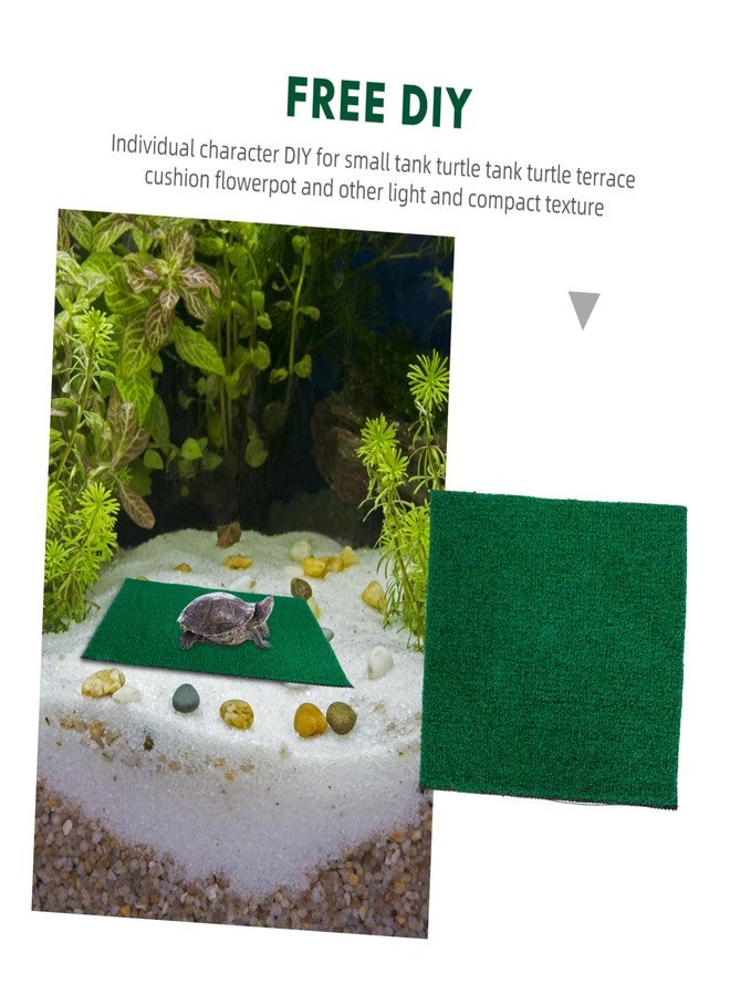 FONDOTIN Fish Tank Simulation Turf Artificial Landscaping Mat for Fake Grass for Turtle Basking Platform Flowerpot Decor - Image 3